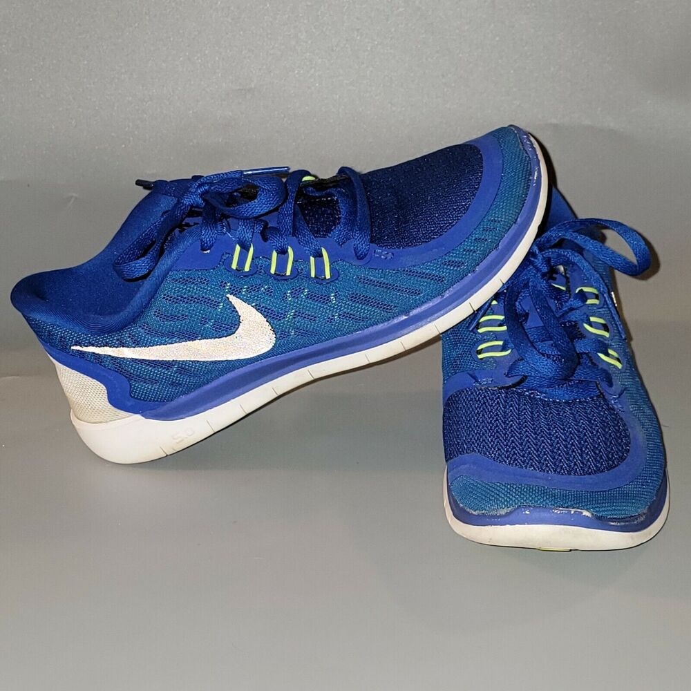 Nike Free 5.0 Youth Size 4Y Women's Sz 5.5 Blue/Black Running Shoes(725104-400) - Picture 1 of 11